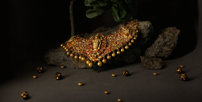 Fancy ornaments Gold Toned Jhumki #23 - Image 6